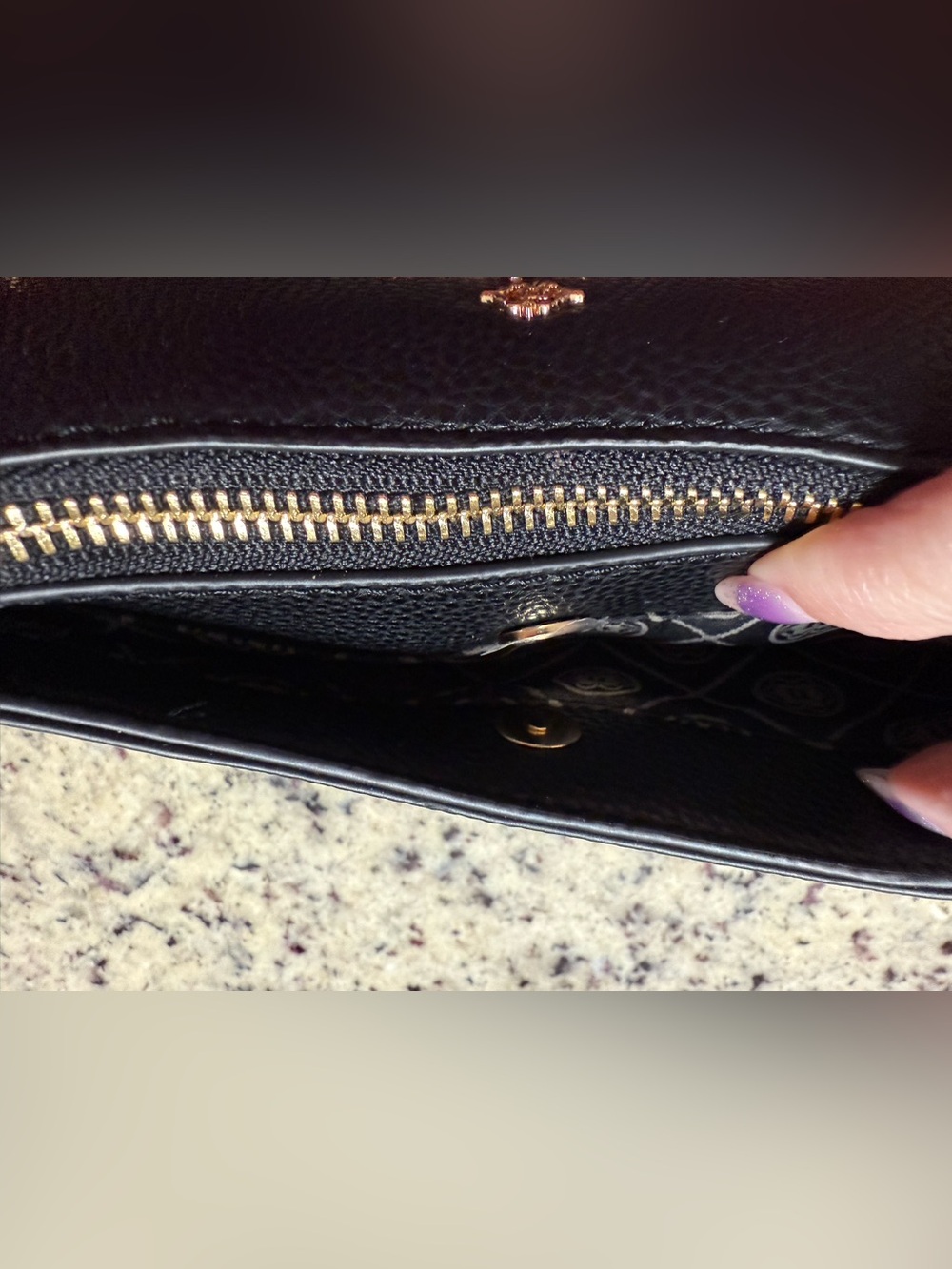 Nanette Lepore Black Shoulder Bag with Gold Chain Detail - Picture 7 of 10